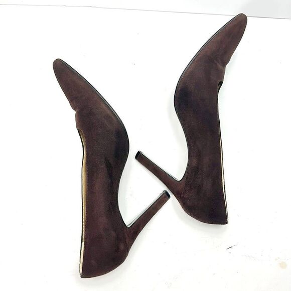 Yves Saint Laurent Brown Suede Pumps Pointed Toe US 9 1/2 - Picture 7 of 16
